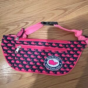 Six Flags Kids Pink Whale Print Fanny Pack